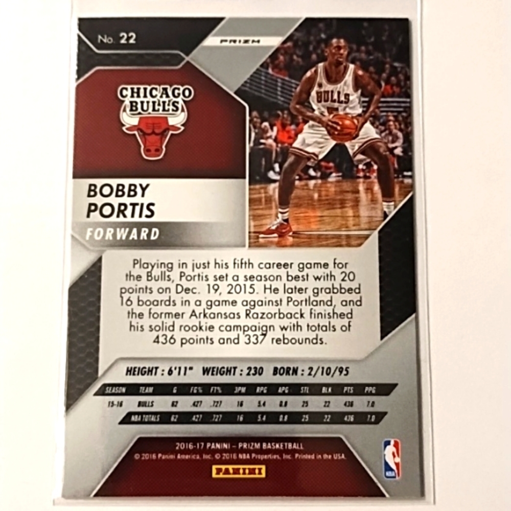 Bobby Portis Chicago Bulls Prizm Basketball 🏀 #bucksinsix #eshopchicago Green - Picture 2 of 2